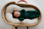 Three Little Tots Forest Green Knotted Newborn Baby Gown - 