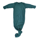 Three Little Tots Forest Green Knotted Newborn Baby Gown - 