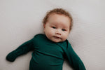Three Little Tots Forest Green Knotted Newborn Baby Gown - 
