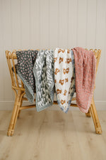 Mebie Baby Forest + Green Stripes Muslin Quilt - 