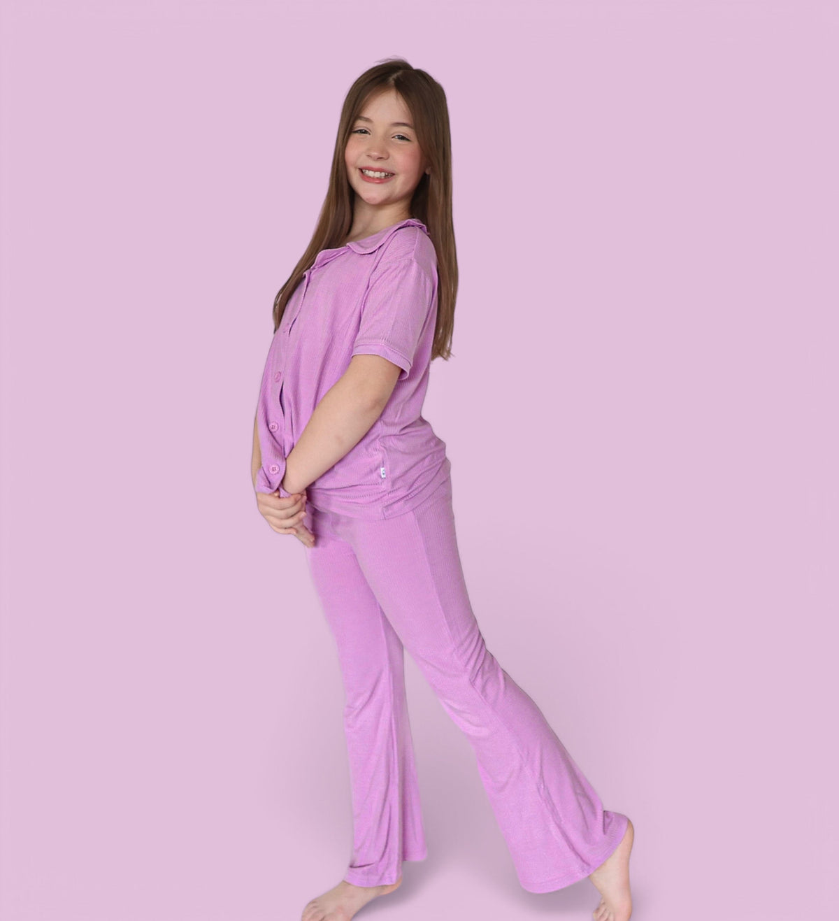DREAM BIG LITTLE CO FOREVER LILAC RIB DREAM GIRL'S FLARE SETEveretts Place