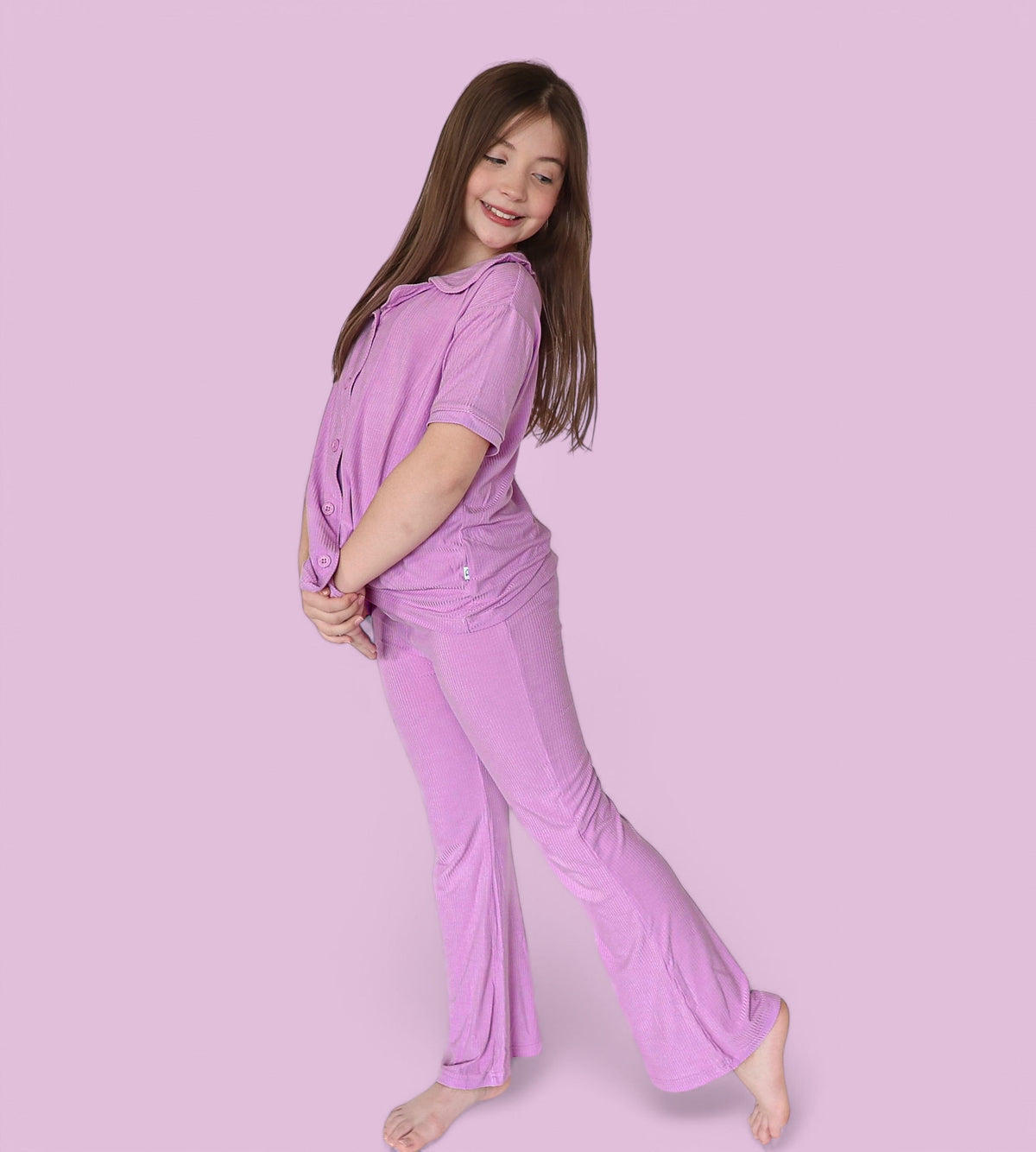 DREAM BIG LITTLE CO FOREVER LILAC RIB DREAM GIRL'S FLARE SETEveretts Place