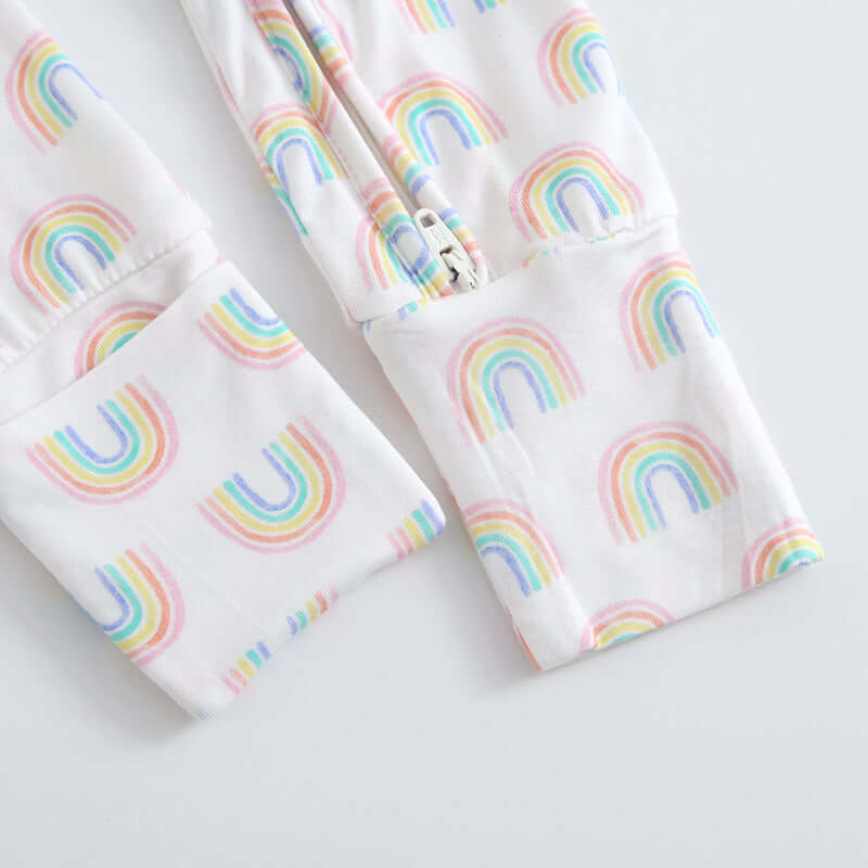 Luxie Charm Forever Rainbow Zippered Baby Romper - Everetts Place Boutique - 