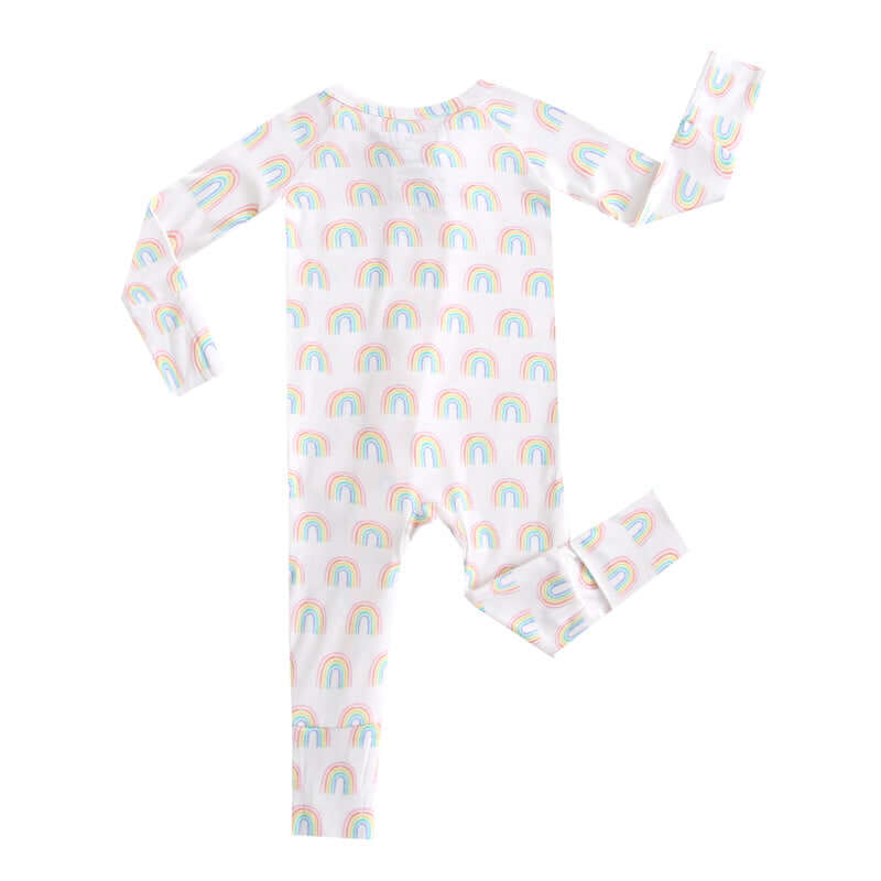 Luxie Charm Forever Rainbow Zippered Baby Romper - Everetts Place Boutique - 