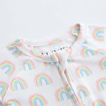 Luxie Charm Forever Rainbow Zippered Baby Romper - Everetts Place Boutique - 