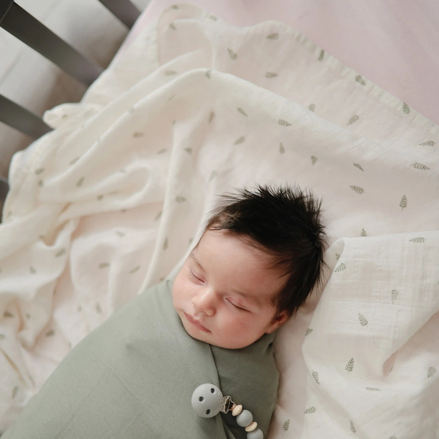 Mini Muslin Crib Sheet 100 Percent Cotton Extra Soft Breathable Fabric Full Elastic Edges Pre-Washed For Softness Mushie