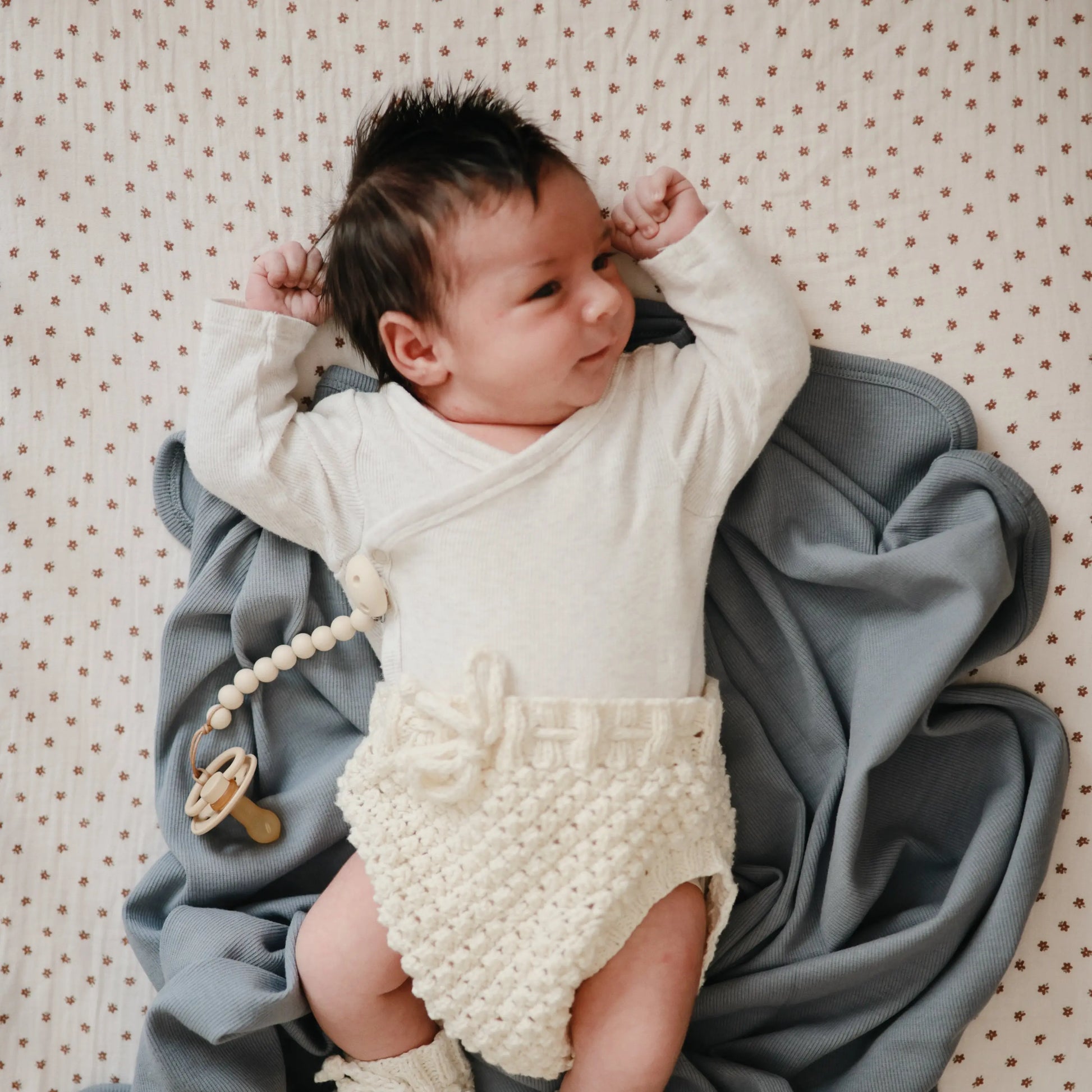 Mini Muslin Crib Sheet 100 Percent Cotton Extra Soft Breathable Fabric Full Elastic Edges Pre-Washed For Softness Mushie