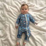 Dreamlet Freedom Cats Convertible Zip Footies For Babies 12 To 18M - Everetts Place Boutique - 