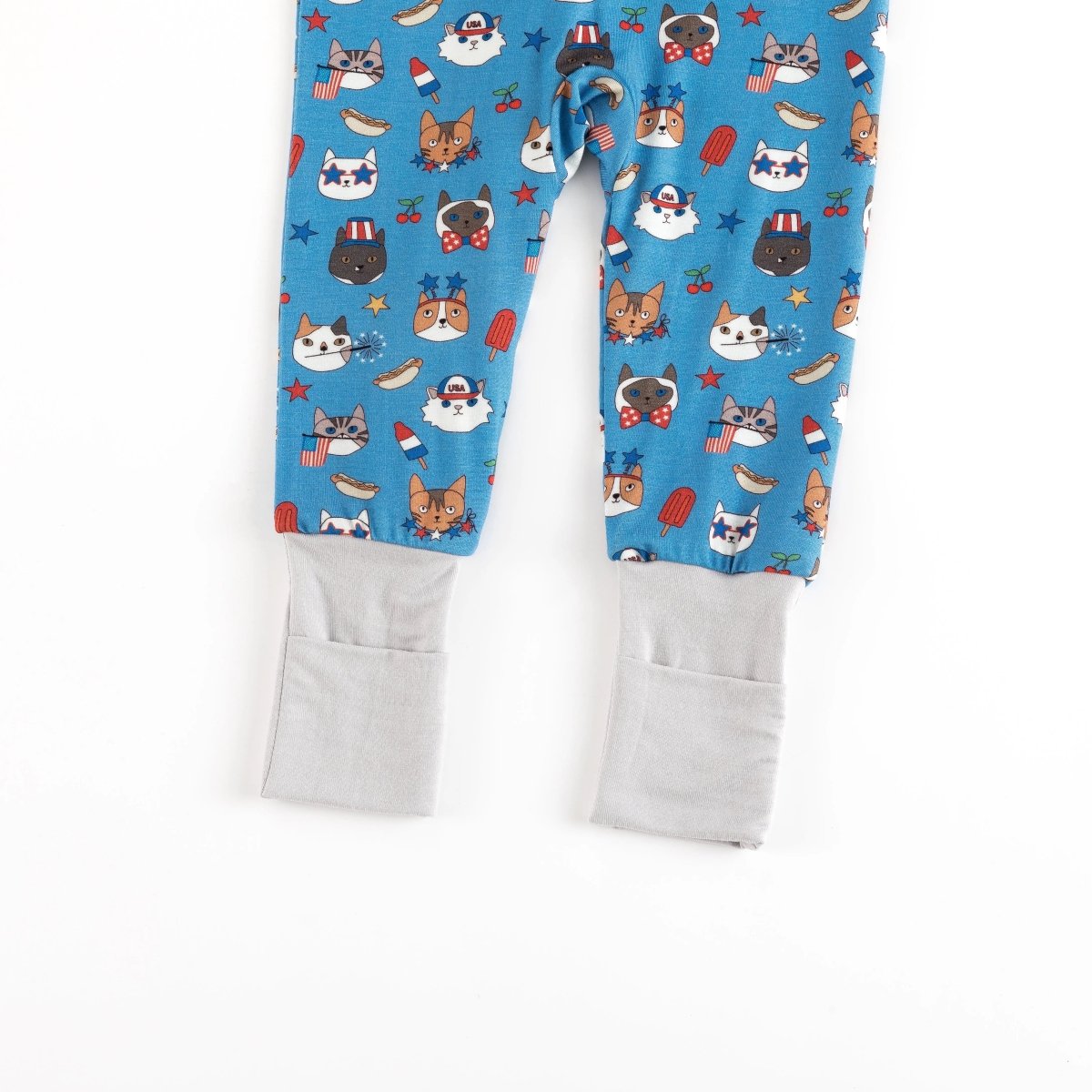 Dreamlet Freedom Cats Convertible Zip Footies For Babies 12 To 18M - Everetts Place Boutique - 