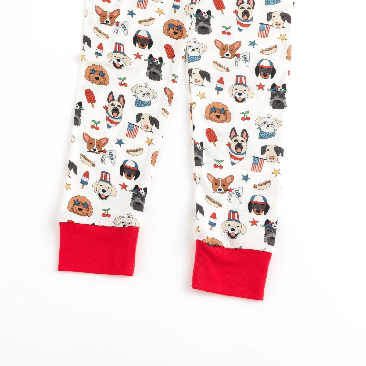 Dreamlet Freedom Dogs Patriotic Pajama Set With Stars And Stripes - Everetts Place Boutique - 