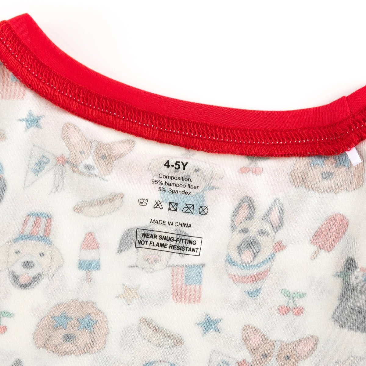 Dreamlet Freedom Dogs Patriotic Pajama Set With Stars And Stripes - Everetts Place Boutique - 