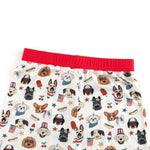 Dreamlet Freedom Dogs Short Pajama Set Patriotic Puppy Sleepwear - Everetts Place Boutique - 
