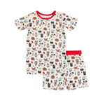 Dreamlet Freedom Dogs Short Pajama Set Patriotic Puppy Sleepwear - Everetts Place Boutique - 