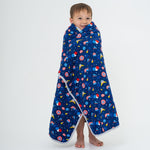 Bam & Stitch Freedom Flyers Bamboo Kids Blanket | Patriotic American Flag Quilt - 