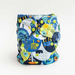 Patterned Lounger Pocket Cloth Diaper — Minky Fleece with Athletic Wicking Jersey - Everetts Place Boutique - Pocket Diaper