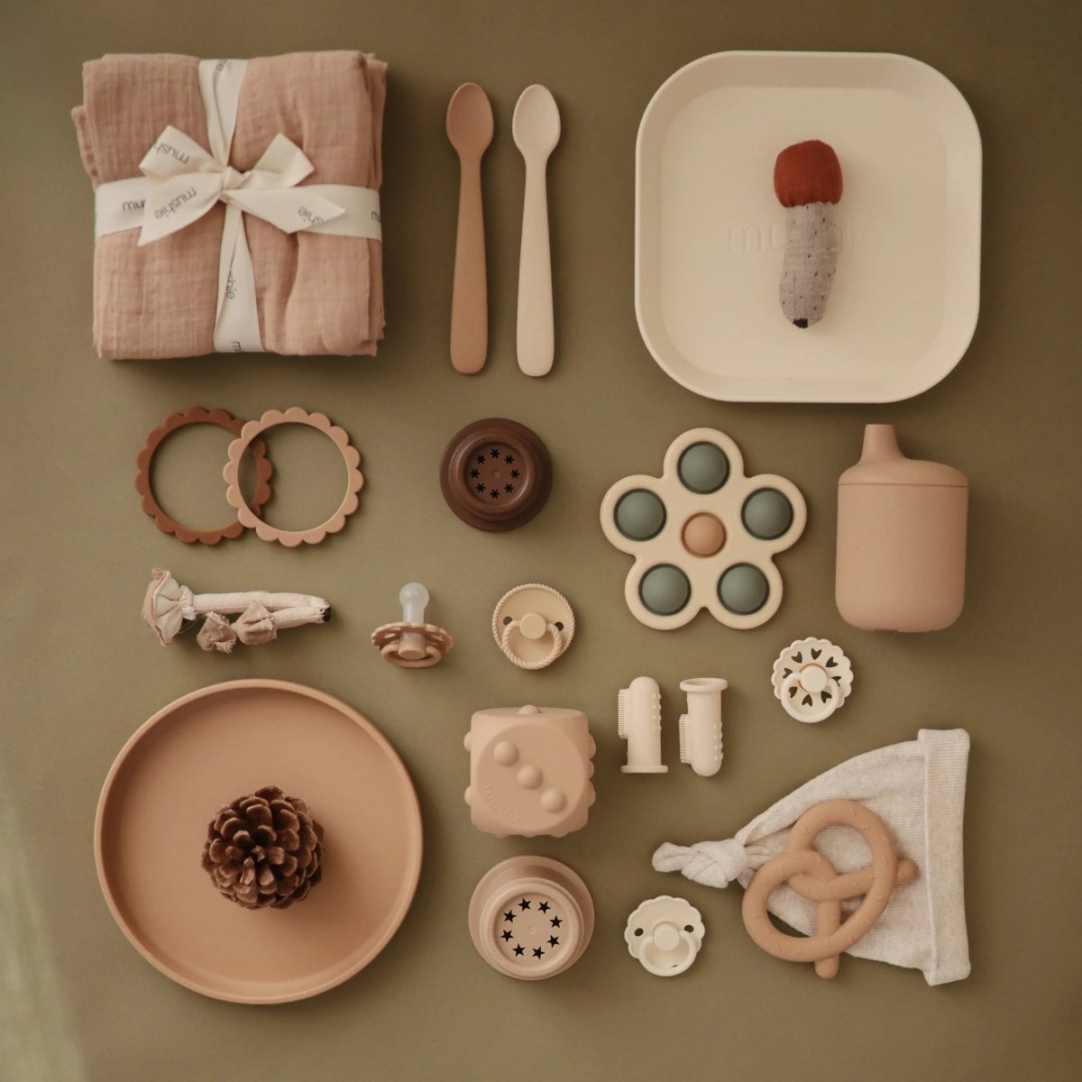 Mushie Frigg Andersen Fairytale Natural Rubber Pacifier 2 Pack - 