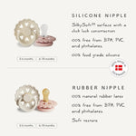 Mushie Frigg Andersen Fairytale Natural Rubber Pacifier 2 Pack - 