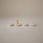 Mushie FRIGG Baby's First Pacifier Floral Heart (Cream) 4-Pack -