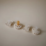 Mushie FRIGG Baby's First Pacifier Floral Heart (Cream) 4-Pack -