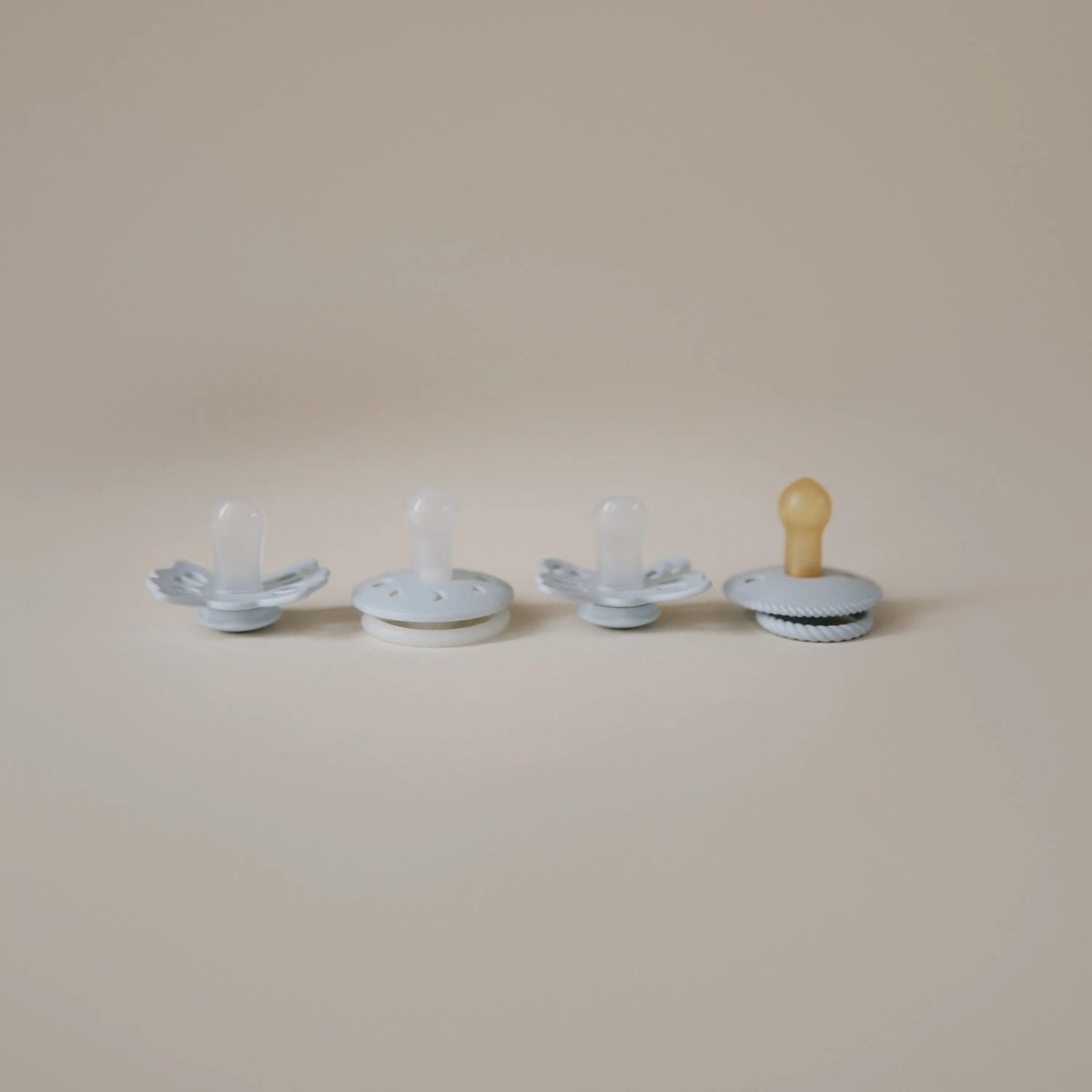 Mushie Frigg Baby's First Pacifier Moonlight Sailing Powder Blue 4 Pack - 