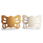 Mushie FRIGG Butterfly Anatomical Silicone Pacifier 2 - Pack (0 - 6 Months)
