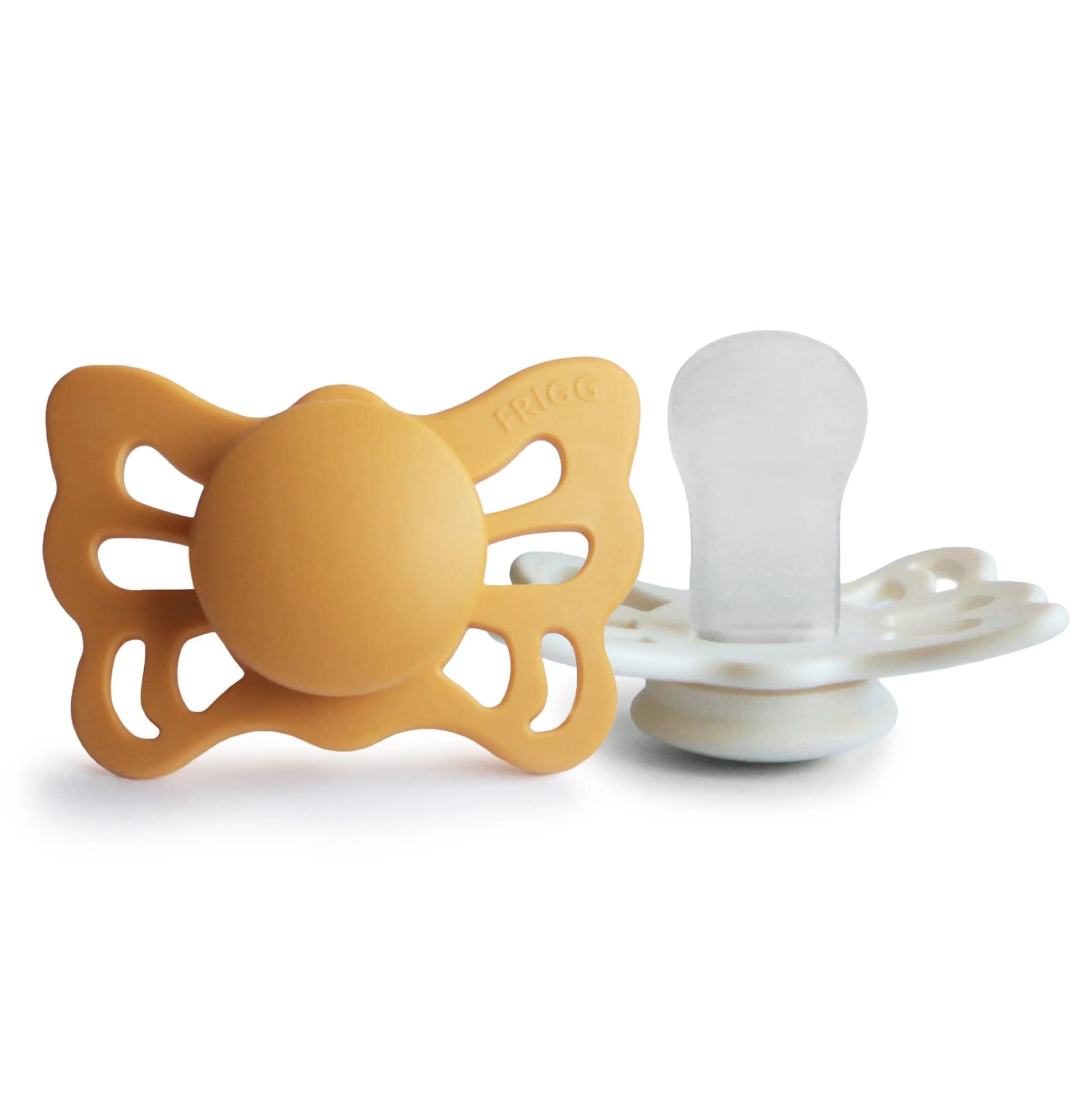 Mushie FRIGG Butterfly Anatomical Silicone Pacifier 2 - Pack (0 - 6 Months) - 