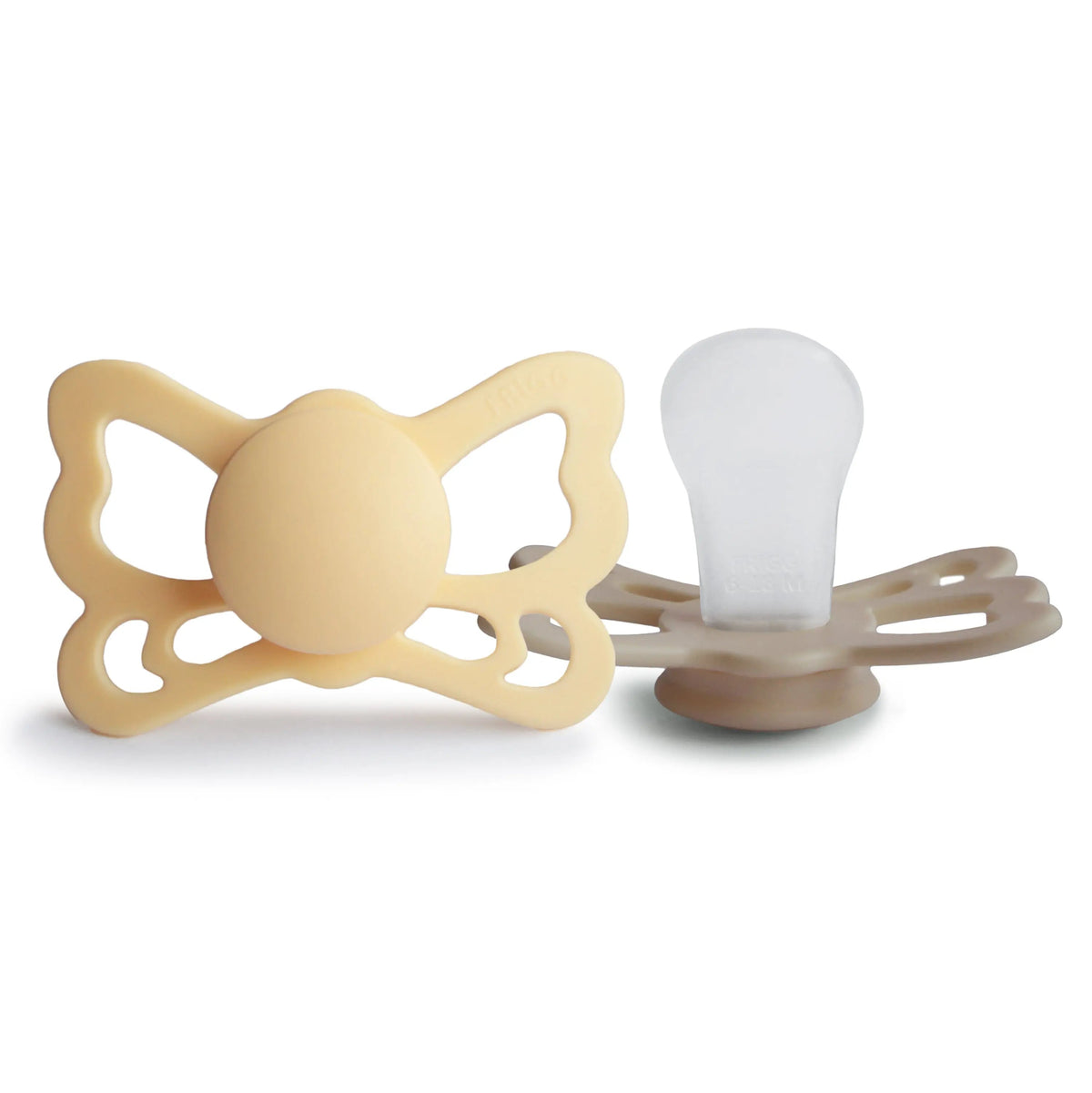 Mushie FRIGG Butterfly Anatomical Silicone Pacifier 2 - Pack (6 - 18 Months) - 