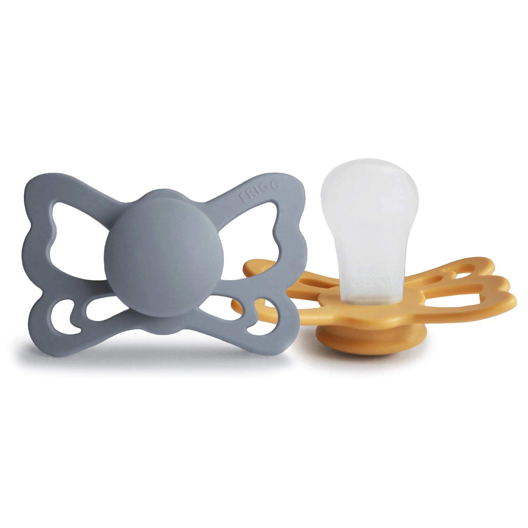 Mushie FRIGG Butterfly Anatomical Silicone Pacifier 2 - Pack (6 - 18 Months) - 