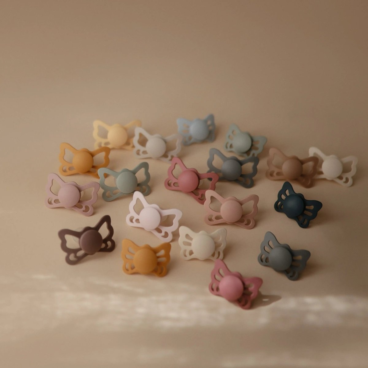 Mushie Frigg Butterfly Anatomical Silicone Pacifier 2 Pack 6 to 18 Months - 