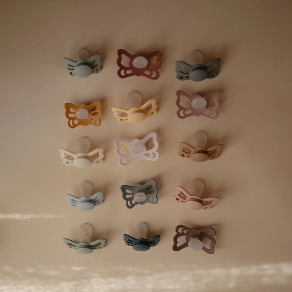 Mushie Frigg Butterfly Anatomical Silicone Pacifier 2 Pack 6 to 18 Months - 