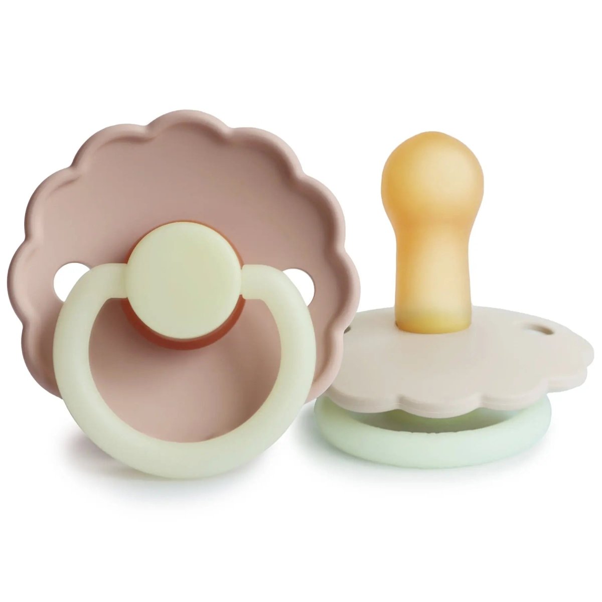 Mushie Frigg Daisy Night Natural Rubber Pacifier 2 Pack - Everetts Place Boutique - 