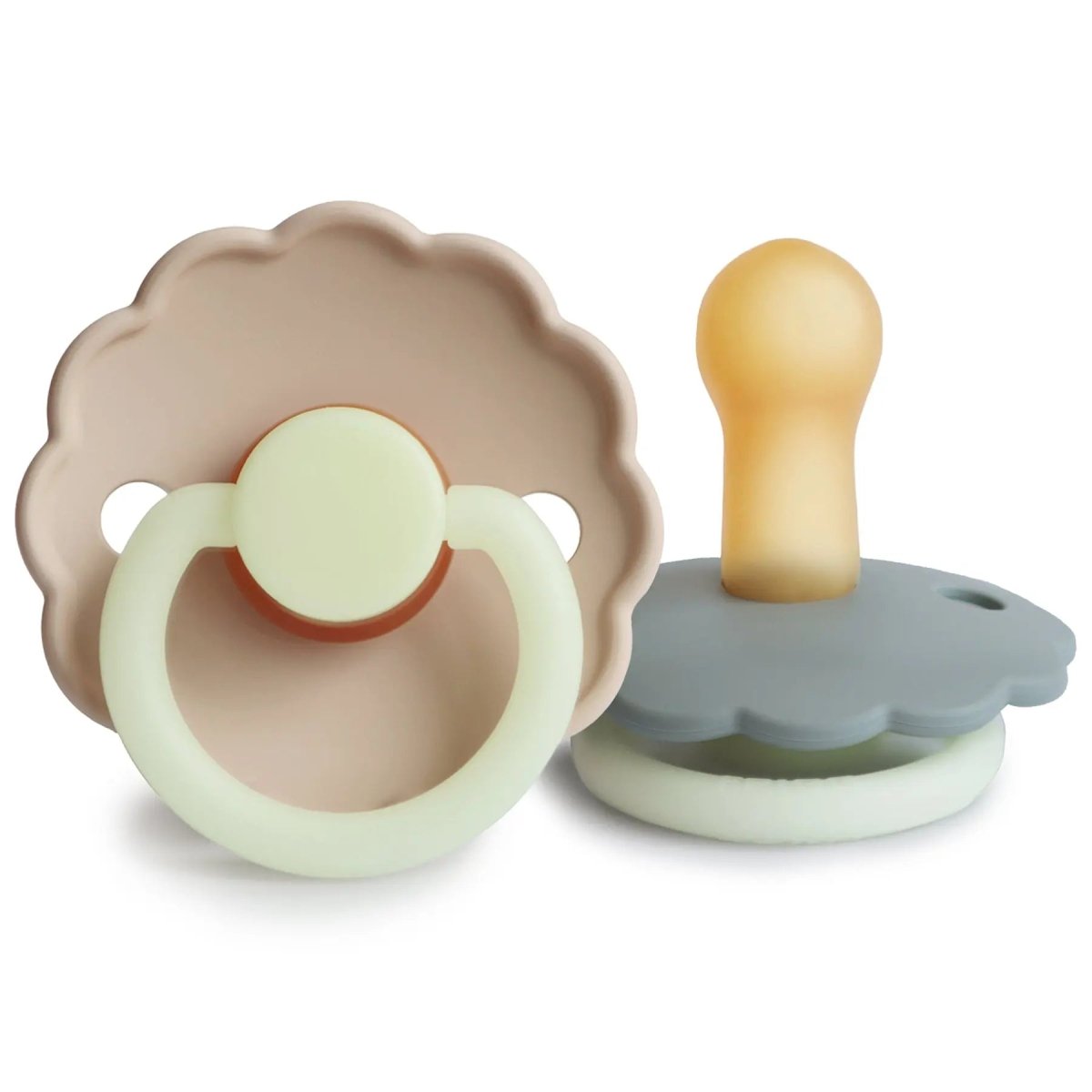 Mushie Frigg Daisy Night Natural Rubber Pacifier 2 Pack - Everetts Place Boutique - 