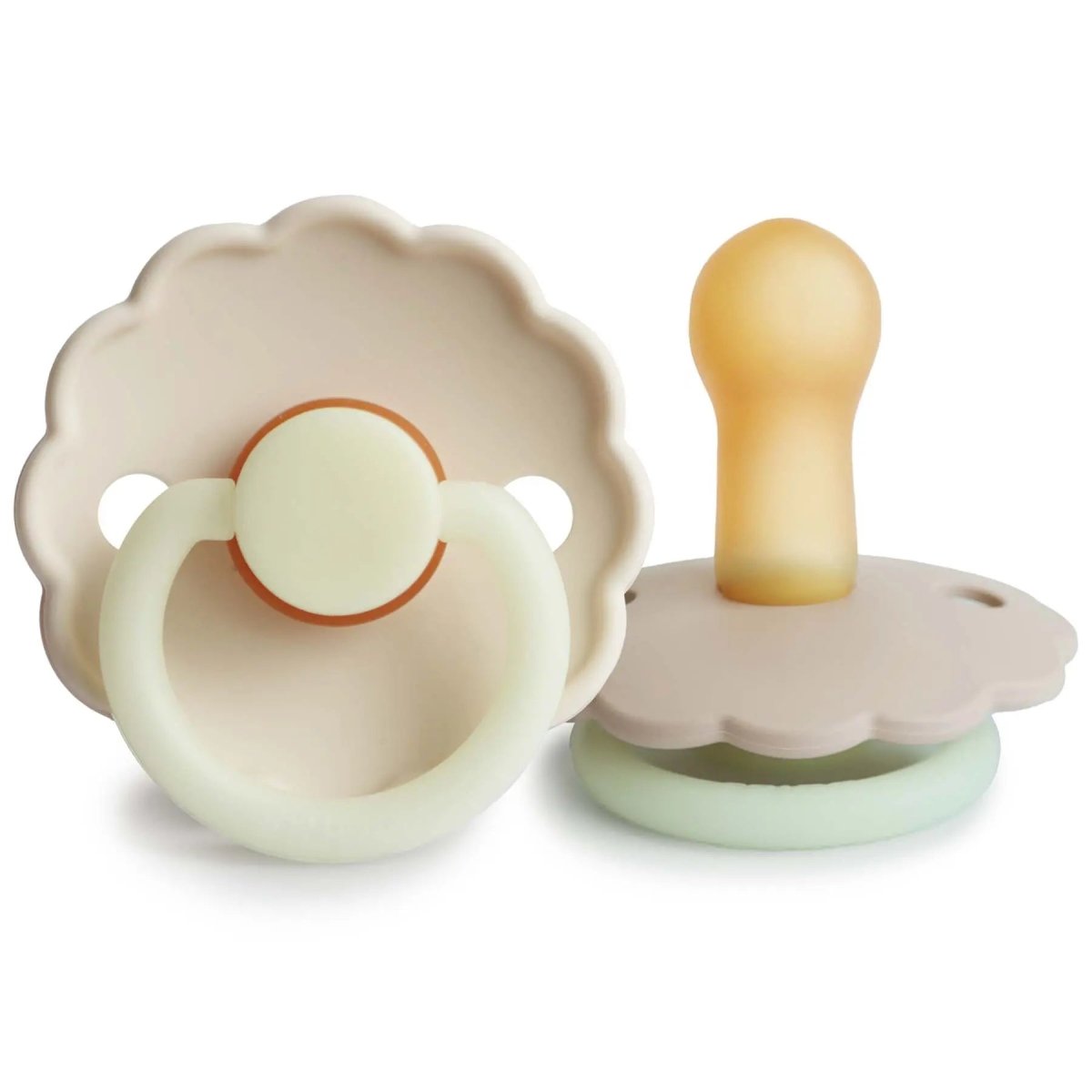 Mushie Frigg Daisy Night Natural Rubber Pacifier 2 Pack - Everetts Place Boutique - 