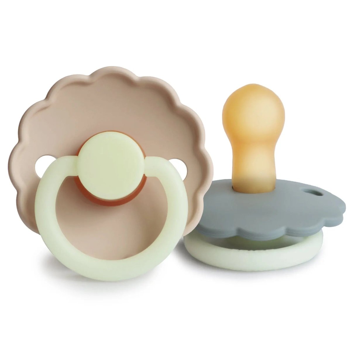 Mushie Frigg Daisy Night Natural Rubber Pacifier 2 Pack - Everetts Place Boutique - 