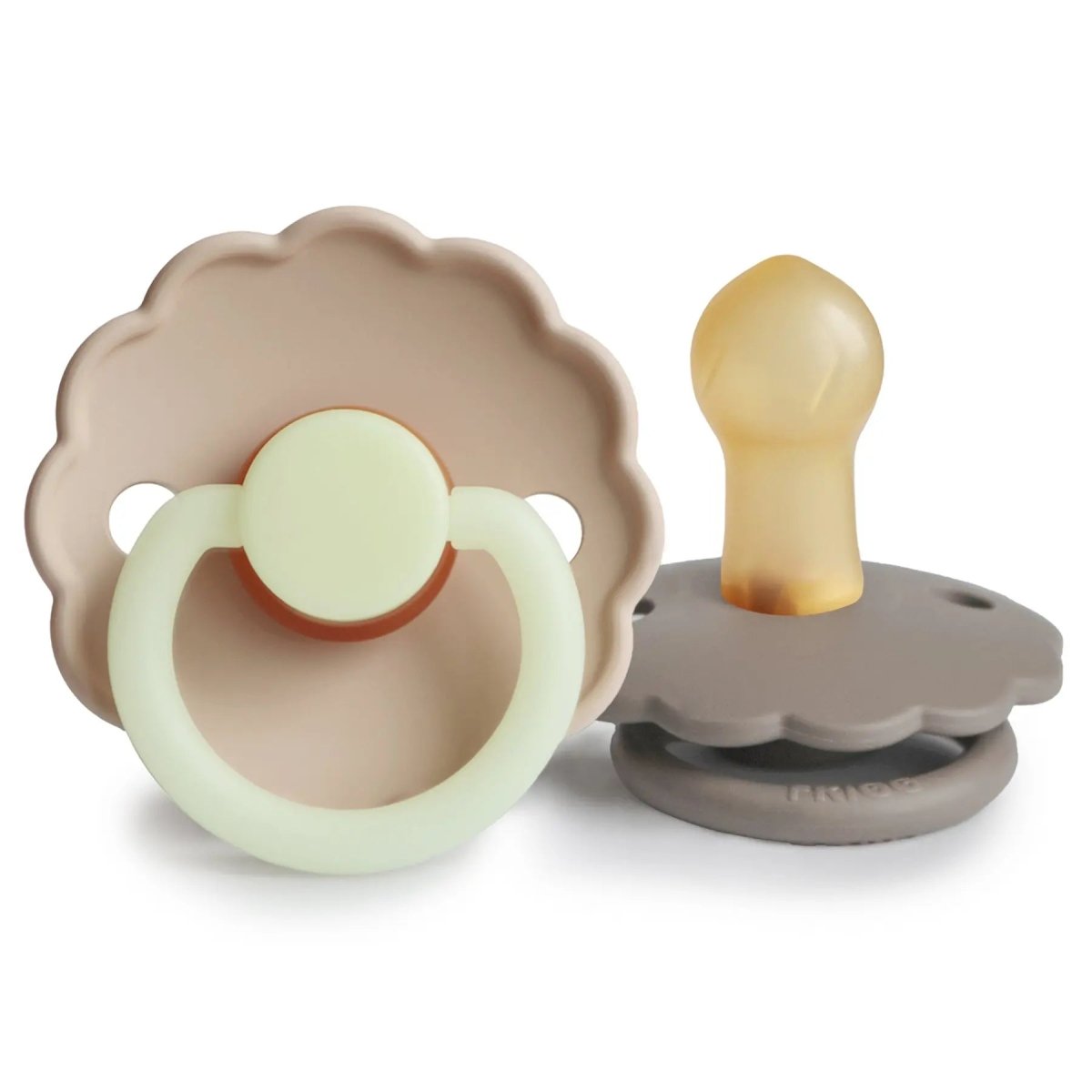 Mushie Frigg Daisy Night Natural Rubber Pacifier 2 Pack - Everetts Place Boutique - 