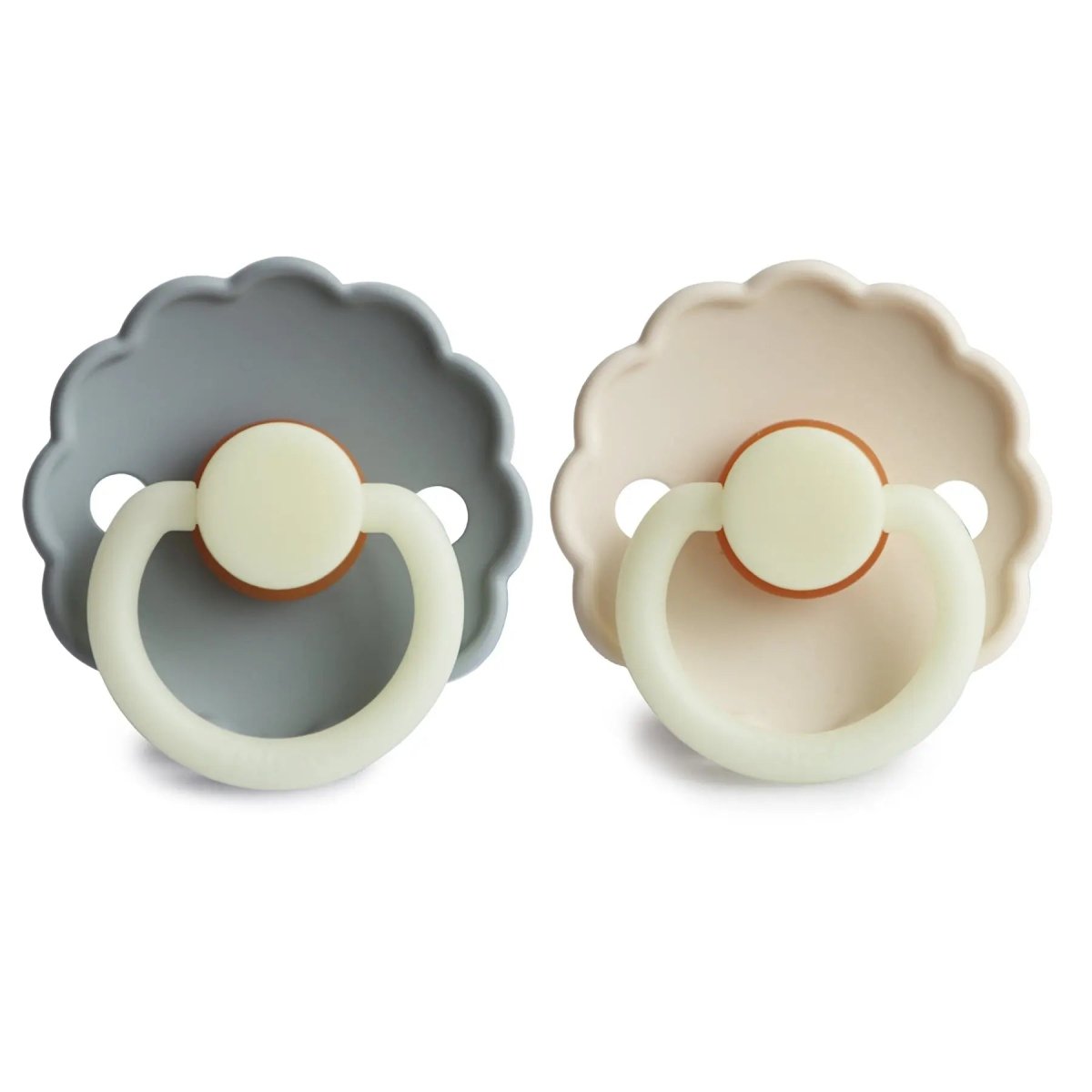 Mushie Frigg Daisy Night Natural Rubber Pacifier 2 Pack - Everetts Place Boutique - 