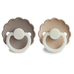 Mushie Frigg Daisy Night Silicone Pacifier 2 Pack with SilkySoft Nipple and Glow in Dark Design - Everetts Place Boutique - 