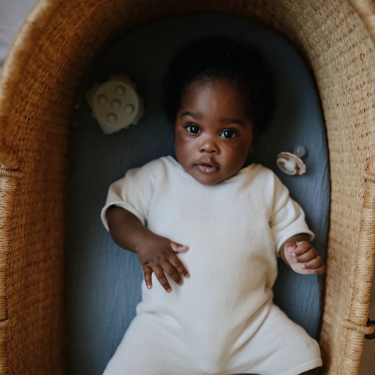 Mushie Frigg Daisy Night Silicone Pacifier 2 Pack with SilkySoft Nipple and Glow in Dark Design - Everetts Place Boutique - 