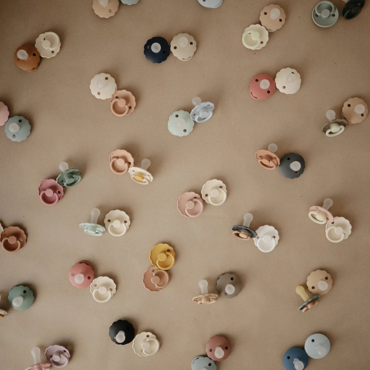 Mushie Frigg Daisy Silicone Pacifier 2 Pack with SilkySoft Nipple - 