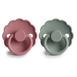 Mushie Frigg Daisy Silicone Pacifier 2 Pack with SilkySoft Nipple - Everetts Place Boutique - 