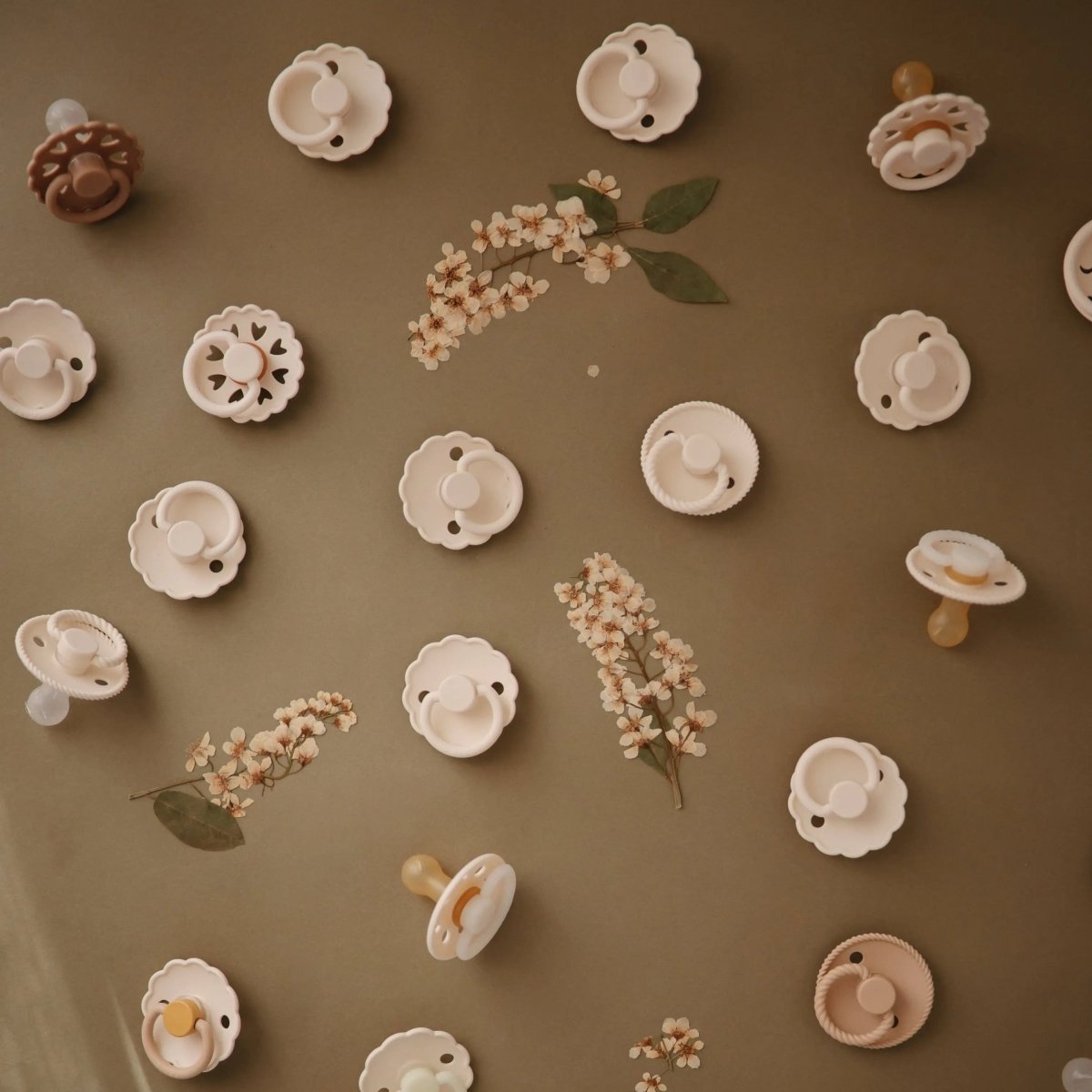 Mushie Frigg Daisy Silicone Pacifier 2 Pack with SilkySoft Nipple - 