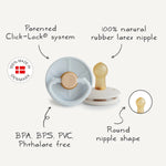 Mushie FRIGG Little Viking Natural Rubber Pacifier 2 - Pack - 