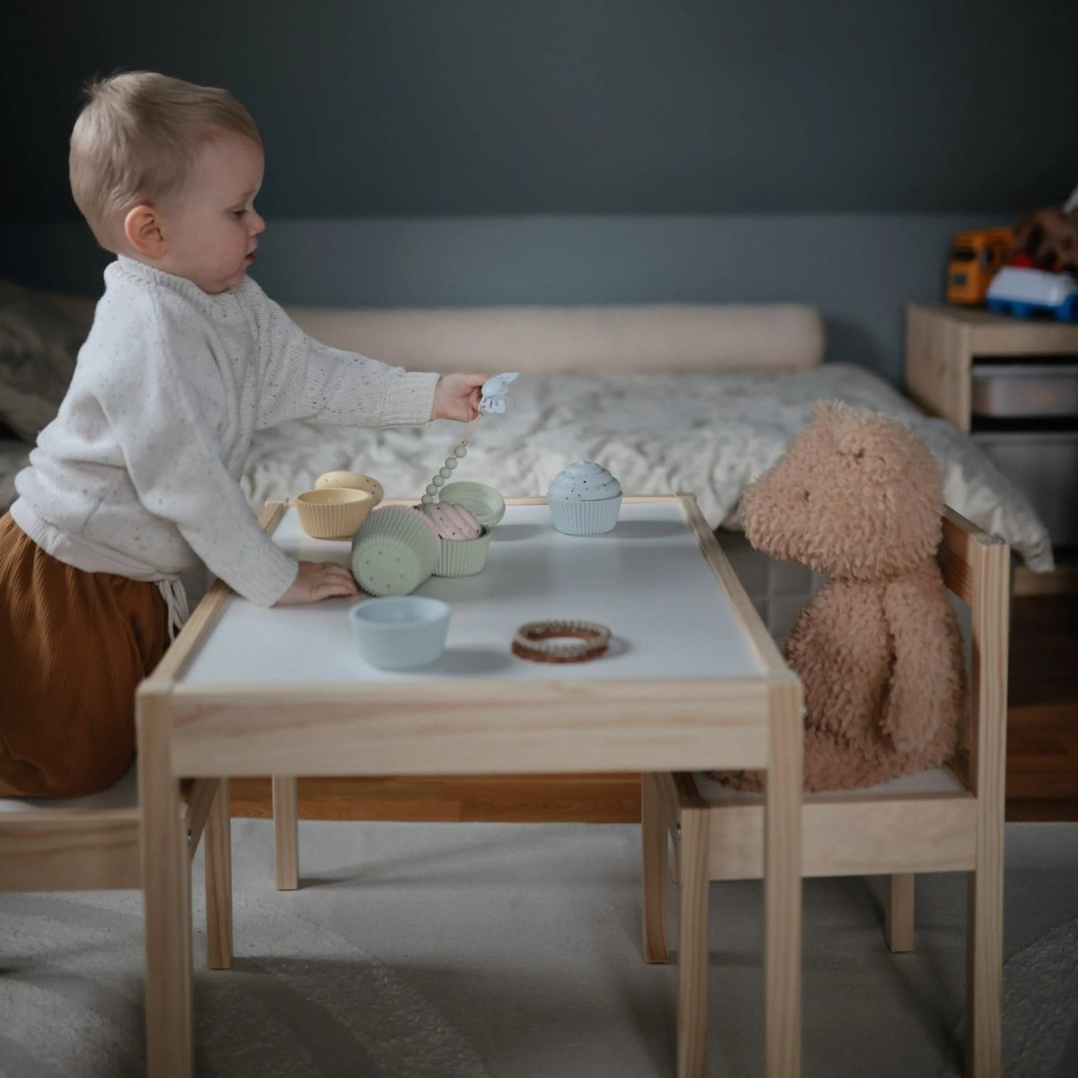 Mushie Frigg Lucky Symmetrical Silicone Pacifier 2 Pack for 6 to 18 Months - 