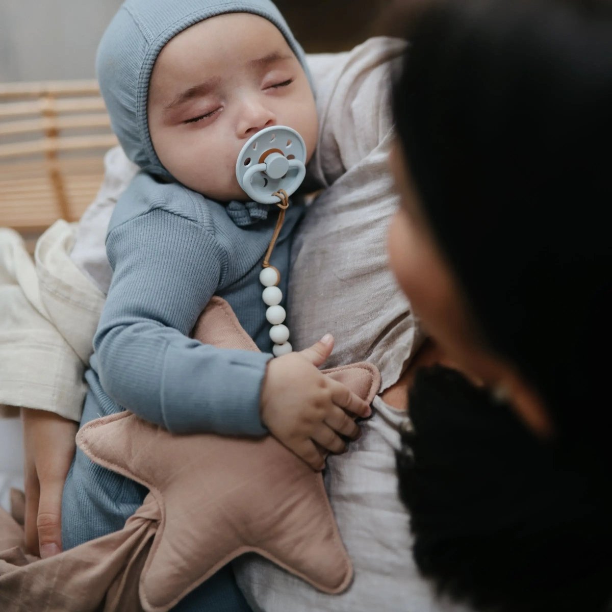 Mushie Frigg Moon Natural Rubber Pacifier 2 Pack - Everetts Place Boutique - 