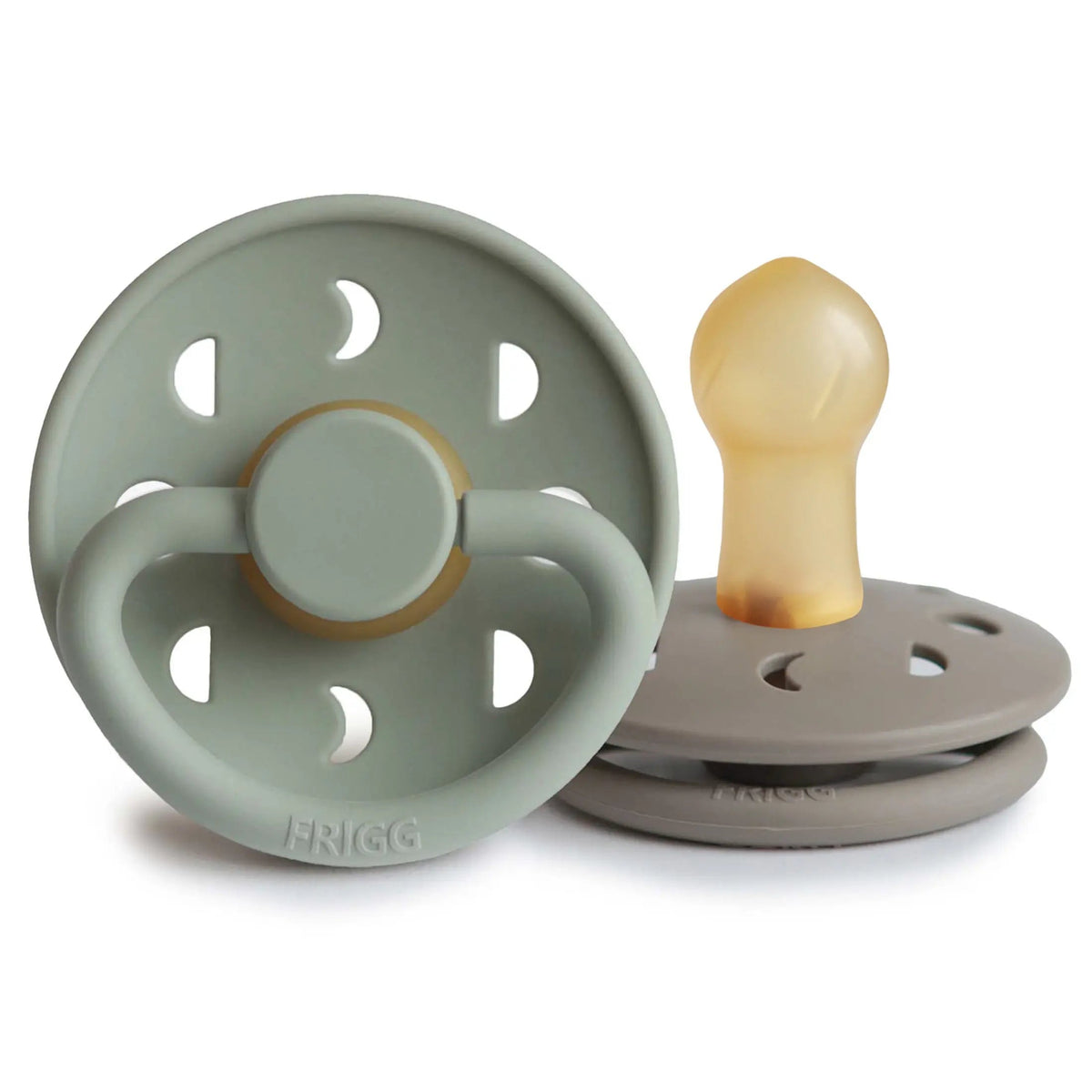 Mushie FRIGG Moon Natural Rubber Pacifier 2-Pack -