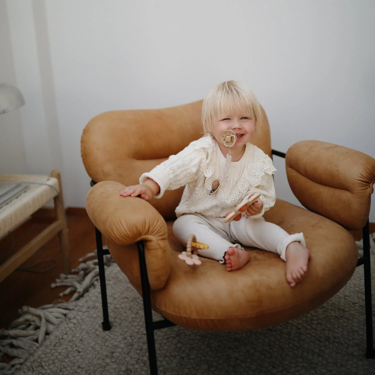 Mushie Frigg Moon Natural Rubber Pacifier 2 Pack - Everetts Place Boutique - 