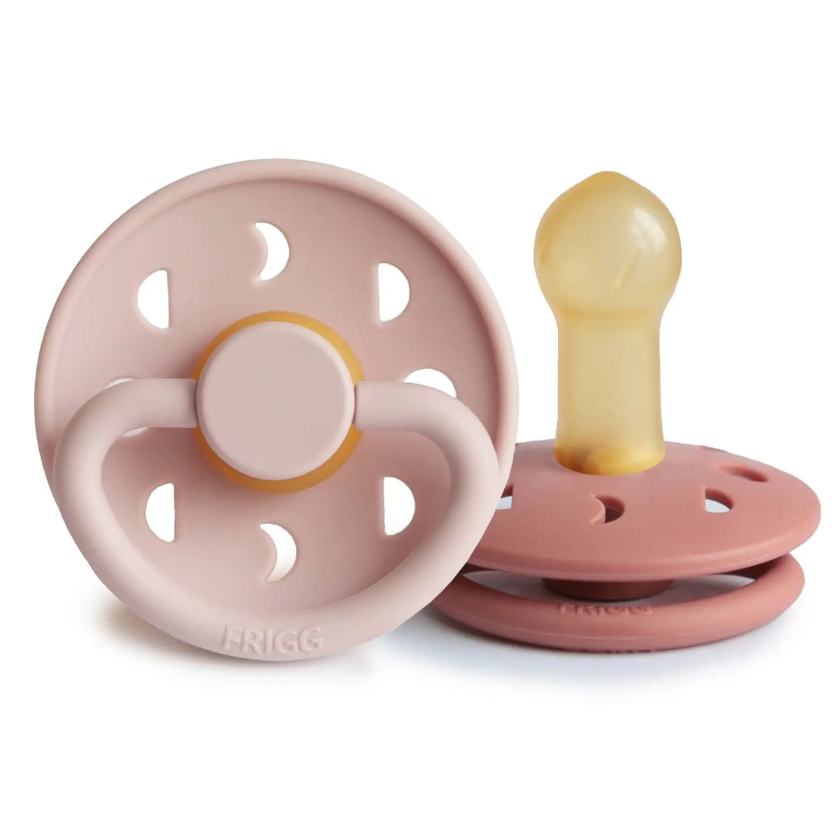 Mushie FRIGG Moon Natural Rubber Pacifier 2-Pack -