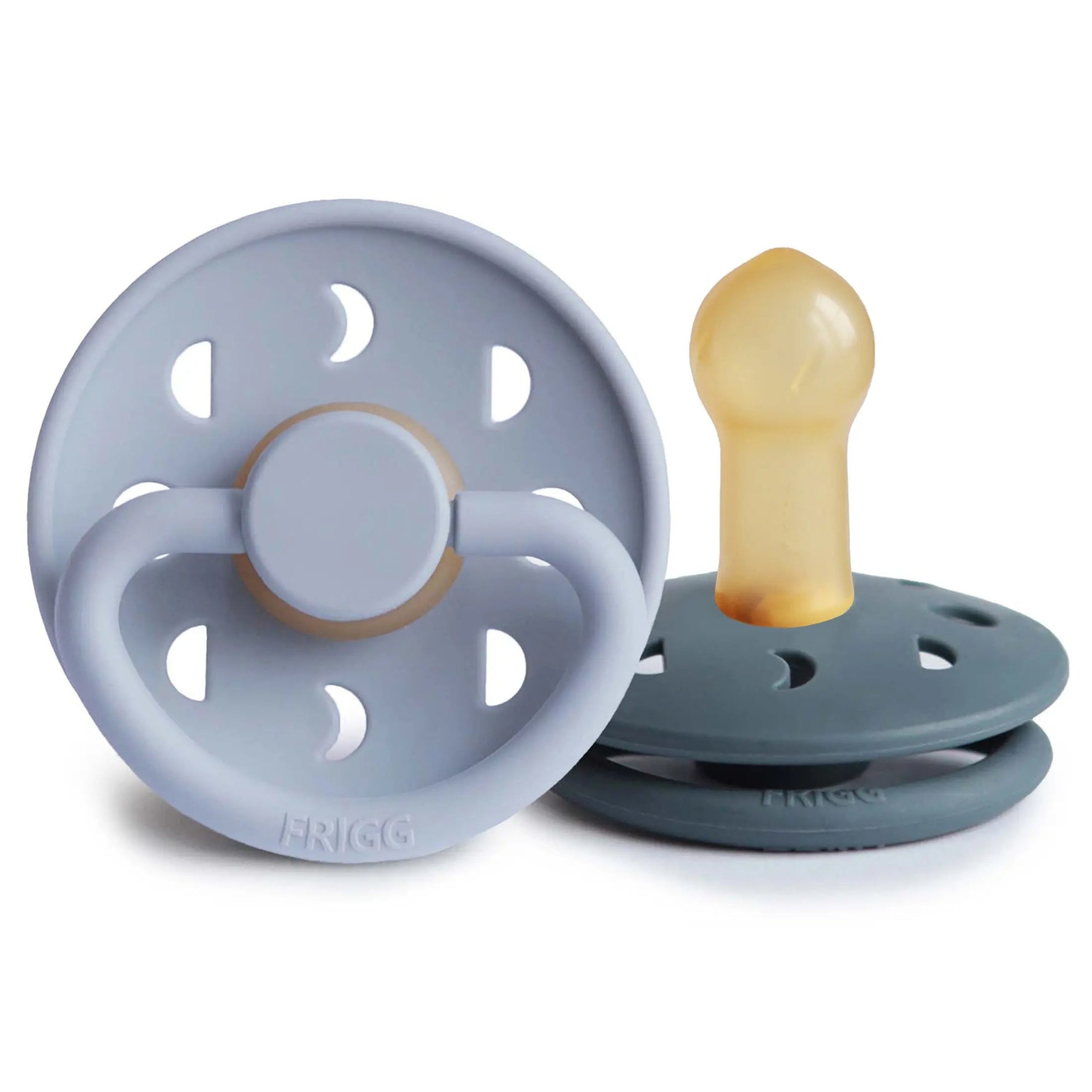 Mushie FRIGG Moon Natural Rubber Pacifier 2-Pack -