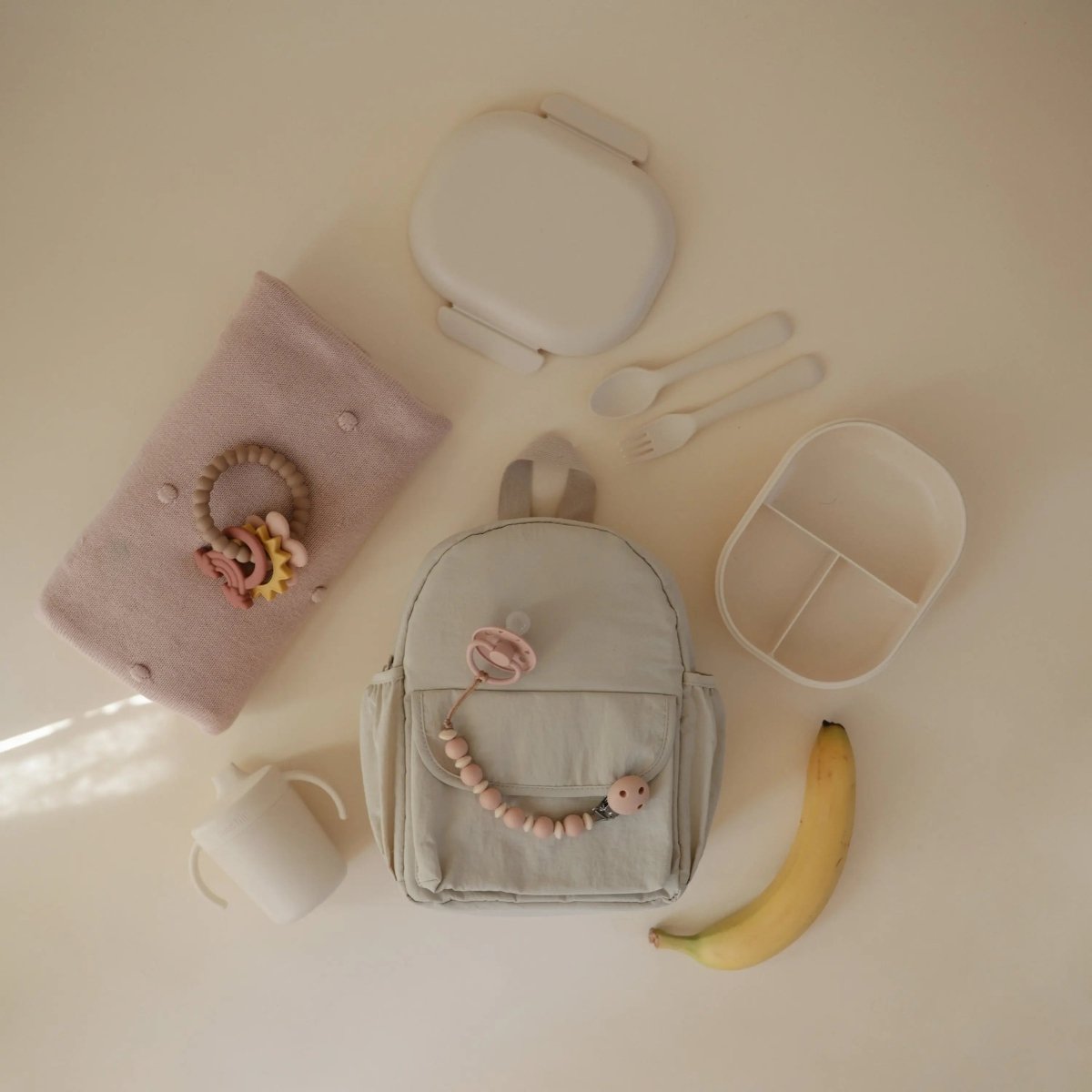 Mushie Frigg Moon Silicone Pacifier 2 Pack with SilkySoft Nipple and Click Lock System - Everetts Place Boutique - 