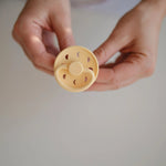 Mushie Frigg Moon Silicone Pacifier 2 Pack with SilkySoft Nipple and Click Lock System - Everetts Place Boutique - 